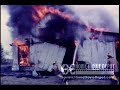 Fire old corrugated building Fire old corrugated building