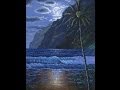 4 Come dipingere una spiaggia e le montagne e la luce della luna