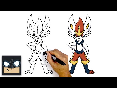 video-linktoworks-How To Draw Cinderace | Pokemon Sword and Shield - YouTube