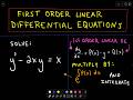 First Order Linear Differential Equations