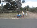 leesha nd bianca wheelbarrow men!