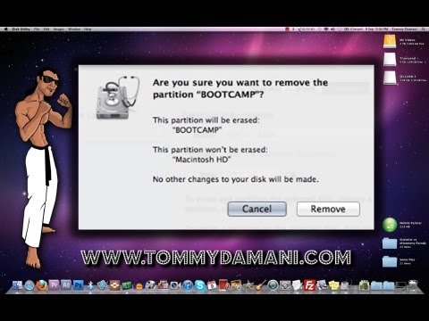 how to remove bootcamp from mac os x