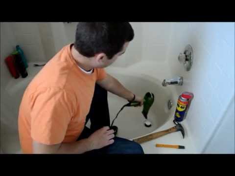 how to remove drain from a bathtub
