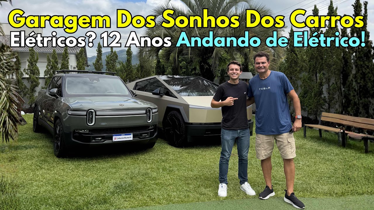 Garagem dos Sonhos dos Elétricos? Zeekr, Tesla, Rivian, Lucid, Volvo! Visitando Daniel Lunelli