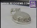 Silver Rainbow moon stone pedant India