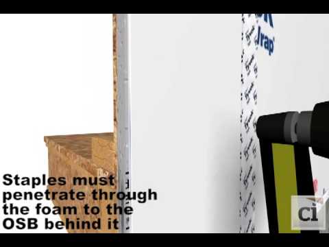how to attach tyvek to foam