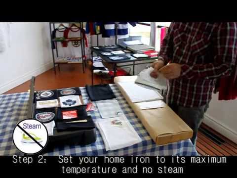 how to iron on an embroidered patch