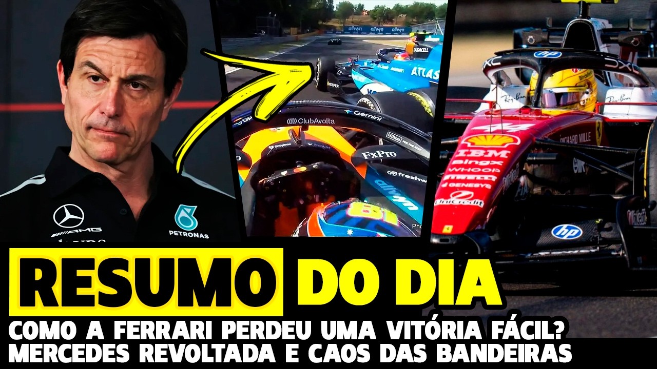 COMO A FERRARI PERDEU UMA VITÓRIA FÁCIL NA HUNGRIA? MERCEDES REVOLTADA E CAOS NO GP | FÓRMULA 1