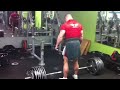 11/27/11 - Been working on form & grip issues to get raw deadlift in line with deadlift with straps (675lb best/straps).