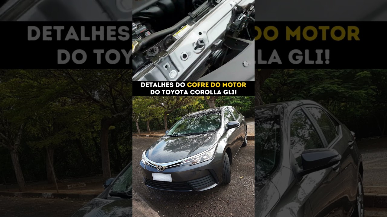Detalhes do cofre do motor do Toyota Corolla GLI! #toyotacorolla