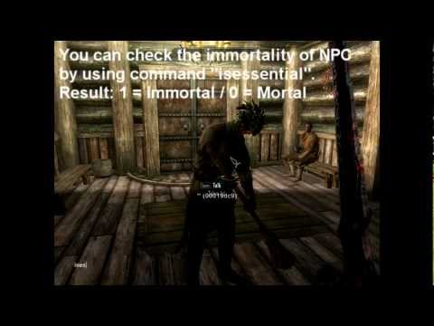 how to set npc non essential skyrim