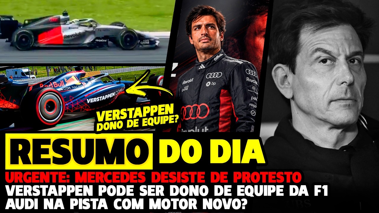 🚨AUDI NA PISTA COM MOTOR NOVO? VERSTAPPEN DONO NA F1? SAINZ QUER AUDI E MERCEDES DESISTE | FÓRMULA 1