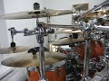 this is my new setup which has changed over the years bit by bit and now i did some custom changes in the rack and also included another tom tom in front. the drumset is Pearl Reference. colour is Rootbeer fade and the sizes for the drums are. 20x16 bass drums 10x8 tom tom in the middle on the right side of 10
