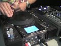 dj getdown demonstrates cortex's hdtt-5000 digital music turntable at muskikmesse 2008, frankkurt germany