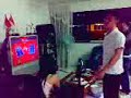 Lian & Wm playing table tennis.