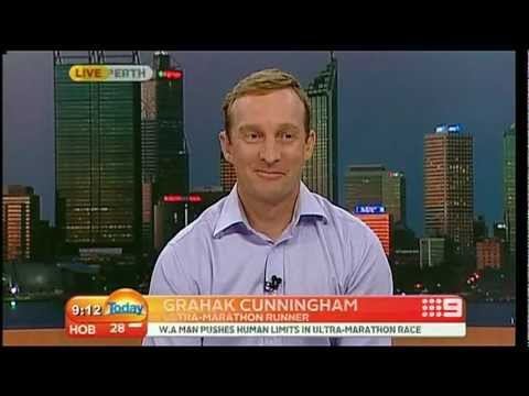 Ultra Runner and Australian motivational speaker Grahak Cunningham Channel Nine 9 Today Show