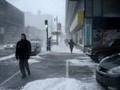 Tempête de neige à Montréal.