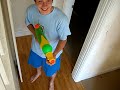 Dan getting soaked with water gun