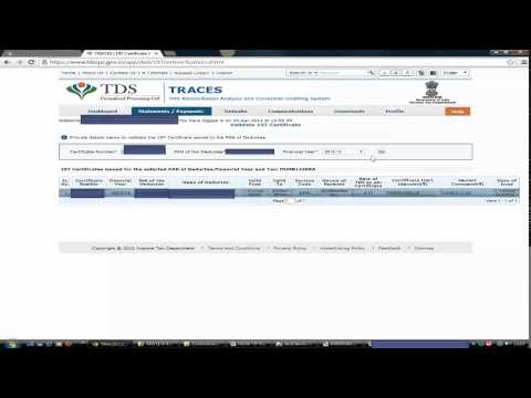 how to know tds certificate number