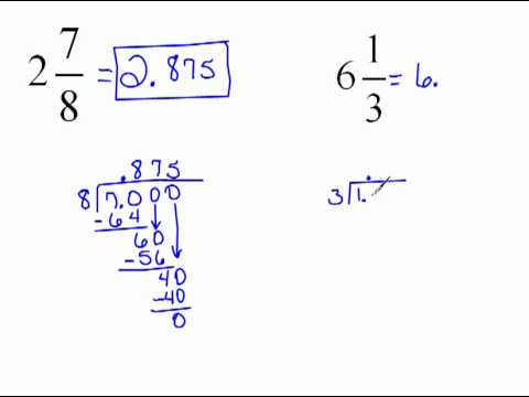 how to turn decimal into a mixed number