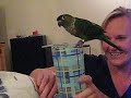 Charlie playing with ice