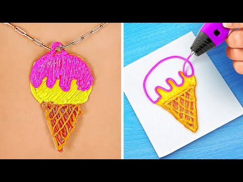 COOL 3D PEN CRAFTS || Homemade Ideas, Repair Tips and DIY Jewelry with 3D Pen by 123 GO!