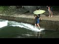 Surfing on the Isarkanal, Thalkirchen, Munich Surfing on the Isarkanal, Thalkirchen, Munich