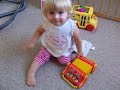 Chelsea plays Wiggles Accordian and Turtle