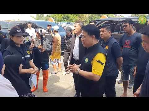 ลงพื้นเพื่อติดตามสถานการณ์อุทกภัยในพื้นที่ประตูระบายน้ำคลองบางบาล