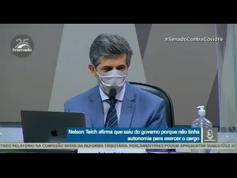 CPI da Pandemia: ex-ministro Teich diz que não tinha autonomia para exercer o cargo