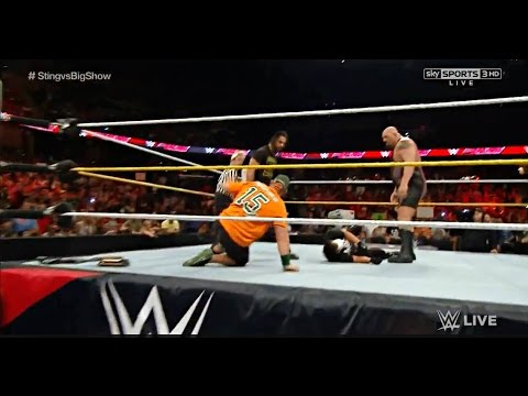 John Cena saves Sting from Seth Rollins & Big Show - WWE Raw September 14 2015