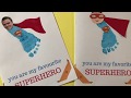 Flying Superhero Father's Day Craft Template