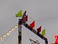Clown tightrope walk 50ft high in Greenock (Zippos Circus)