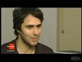 tim rice-oxley, pianiste de keane, en interview pour le t�l�vision belge.