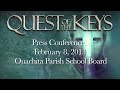 This video showcases highlights of a press conference by Scotty Sanders and the Ouachita Parish School Board on February 8, 2013 in Monroe, LA. The press conference announced that Sanders' book, "Quest of the Keys," is set to be the national pilot curriculum in Ouachita Parish middle schools beginning April 2013. "Quest of the Keys" is a fantasy fiction novel teaching personal character and life skills.