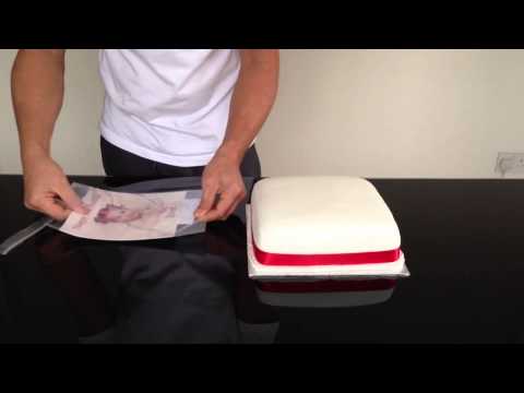 how to attach edible cake topper