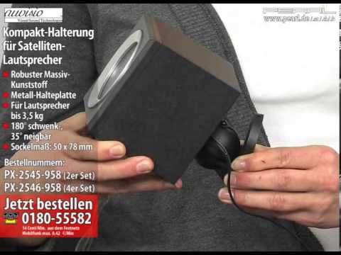auvisio Kompakt-Halterung für Satelliten-Lautsprecher im 2er-Pack