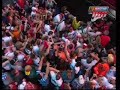 After watching Hammond successfully dive into the crowd, Elliot Sadler can't resist the temptation to try it.  For some reason, no one caught his multi-million dollar ass.  Enjoy!