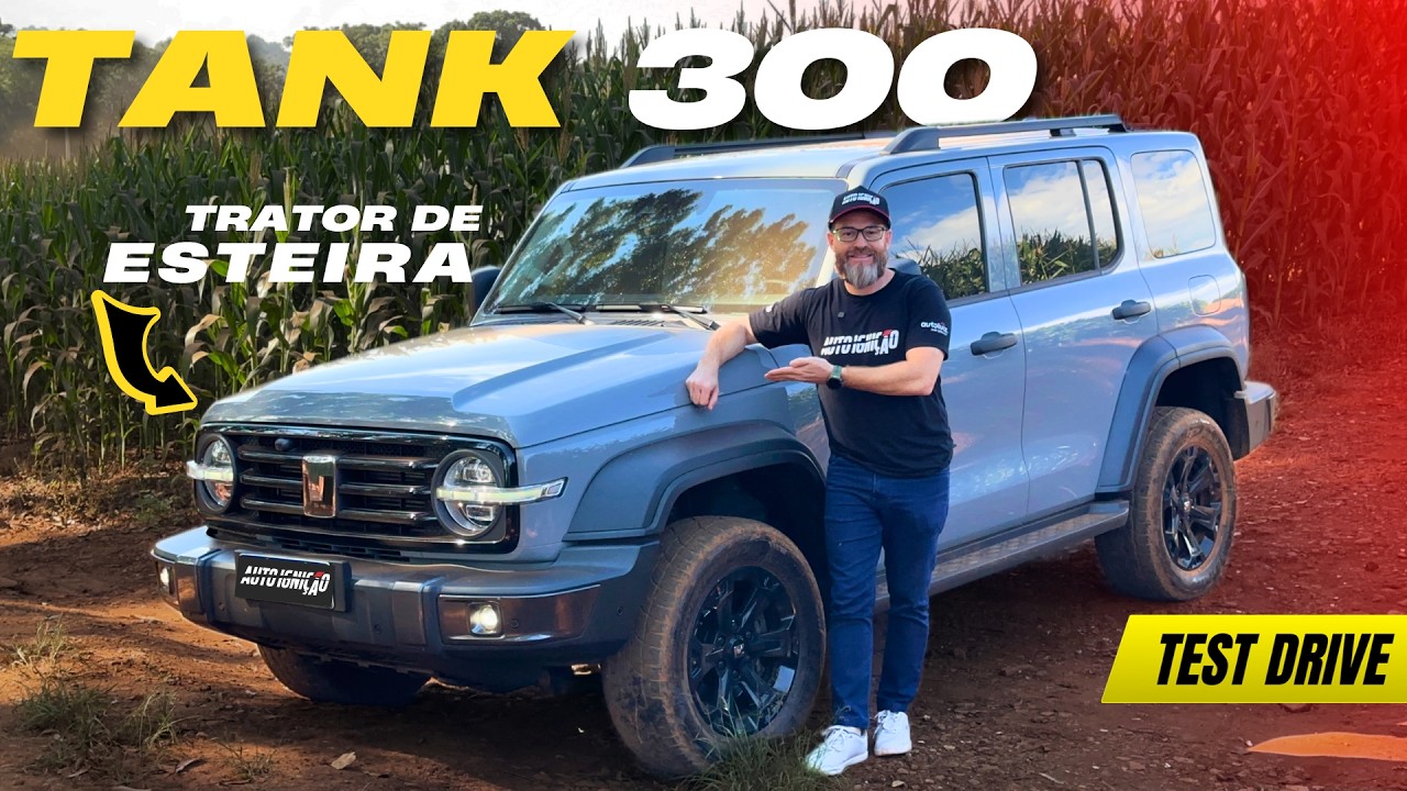 GWM TANK 300 - ANDA MUITO! 394cv e OFF-ROAD de verdade, TRATOR DE ESTEIRA!
