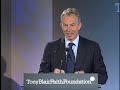 Tony Blair makes remarks at the lau ...