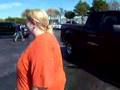 puke in a parking lot
