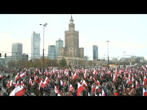 Bei Unabhngigkeitsmarsch der extremen Rechten in Wars ...