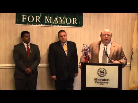 Barberio - Parsippany Mayor James Barberio addressed a crowd of supporters at the Parsippany Sheraton on April 24, 2013 as to why he should be reelected mayor of Parsip...