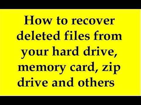 how to recover a deleted zip file
