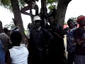some short scenes of dancing to the sounds of the gyil and gangaa (drum) at the the funeral of kakraba lobi in his hometown of saru in the northern region of ghana. aug. 25-27, 2007
