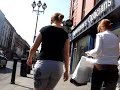 BRITISH SEXY BIG ASS IN POCKETLESS PANTS VPL WALK