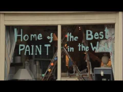 Annie Sloan, inventor of Chalk Paint® decorative paint, at her Oxford shop