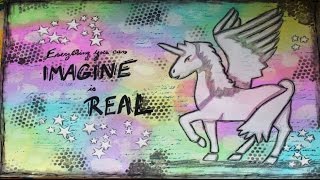 #CACFantasyArt - Art Journal Page - Unicorn