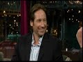 april 10, 2007 - david duchovny promotes his new movie the tv set on david letterman.  absolutely hilarious!