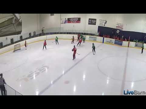 Liam Downie (#6 Red) scores at Hockey Night in Vancouver Tournament 2021